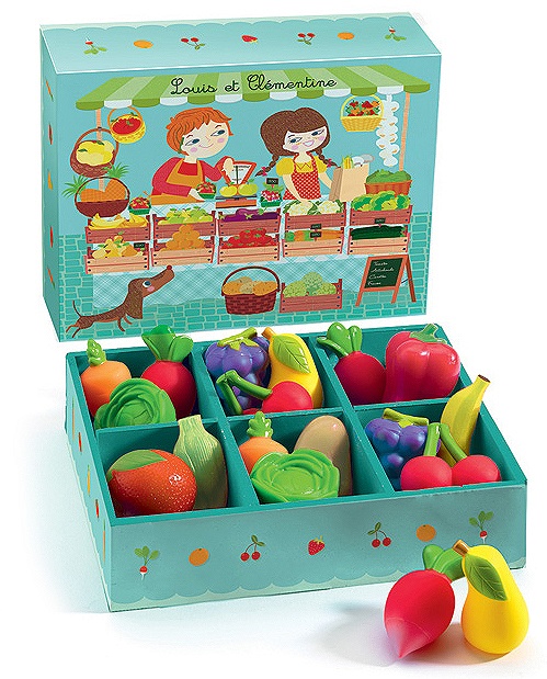 Детски комплект за игра Djeco - Плод и зеленчук (DJ06621)