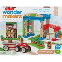 Дървен конструктор Fisher Price Wonder Makers - Малък град, 75 части
