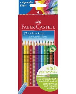 Цветни акварелни моливи Faber-Castell Grip 2001 - 12 броя