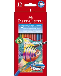 Цветни акварелни моливи Faber-Castell - 12 броя