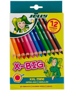 Комплект цветни моливи Jolly X-Big - 12 цвята