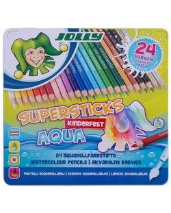 Цветни акварелни моливи Jolly Kinder Aqua - 24 цвята
