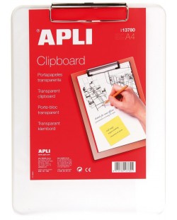 Клипборд APLI – Прозрачен, А4