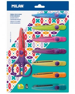 Детска декоративна зиг-заг ножичка Milan – 8 сменяеми остриета