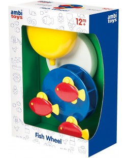 Играчка за баня Ambi Toys - Водно колело с цветни рибки