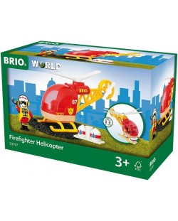 Играчка Brio World - Пожарен хеликоптер