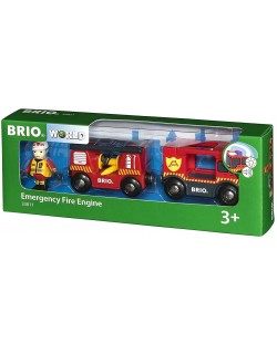 Играчка Brio World - Пожарна кола