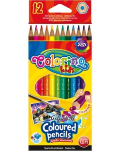 Цветни акварелни моливи - Комплект от 12 цвята с четка