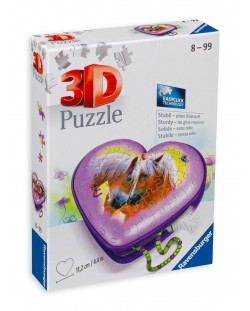 3D Пъзел Ravensburger от 54 части - Кутия за бижута, сърце