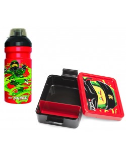 Комплект бутилка и кутия за храна Lego Wear - Ninjago Lunch , червен