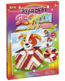 Творчески комплект KSG Crafts Sequin Art Stardust - Изкуство с пайети и брокат, Куче