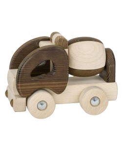 Дървена играчка Goki Nature - Бетоновоз