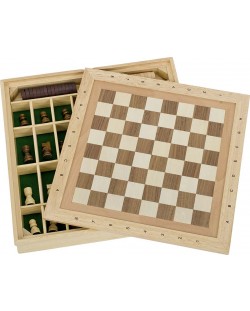 Игрален комплект Goki - Шах, дама и морски шах