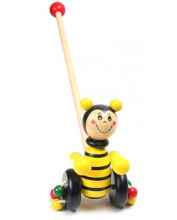 Дървена играчка за бутане Pino - Пчеличка