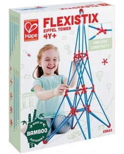 Конструктор от бамбукови пръчки Hape Flexistix - Айфеловата кула