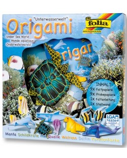 Творчески комплект за оригами Folia - Животински свят, подводен свят