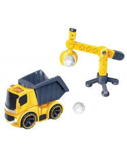 Игрален комплект Ocie - Камион и кран Work Construction, със звук