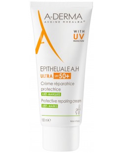 A-Derma Epitheliale A.H. Защитаващ възстановяващ крем с UV Ultra, SPF 50+, 100 ml
