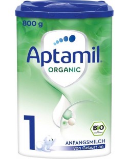 Адаптирано мляко Aptamil - Organic 1, 0-6 месеца, 800 g