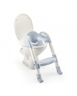Адаптор за тоалетна чиния Thermobaby Kiddyloo - Сгъваем, със стълба, Baby Blue