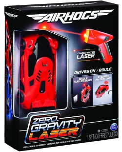 Игрален комплект Spin Master Air Hogs - Количка Zero Gravity Laser, червена