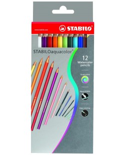 Акварелни моливи Stabilo Aquacolor – 12 цвята