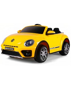 Акумулаторна кола KikkaBoo - Licensed Volkswagen Beetle, жълта