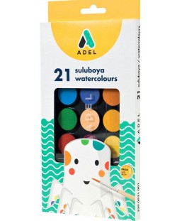 Акварелни бои Adel, Ф30, 21 цвята
