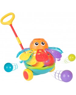 Активна играчка за бутане с топчета Playgro + Learn - Октопод