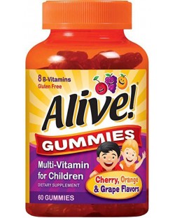 Alive Gummies Multi-Vitamin for Children, 60 желирани таблетки, Nature's Way