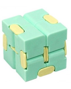 Антистрес играчка Poppit Fidget Infinity - Кубче, светло зелено