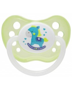 Анатомична залъгалка Canpol - Toys, зелена, 6-18 месеца