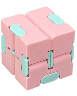 Антистрес играчка Poppit Fidget Infinity - Кубче, розово