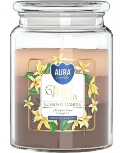 Ароматна свещ Bispol Aura - Дива ванилия, 500 g