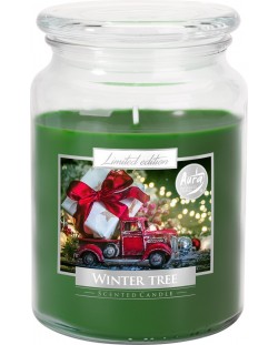 Ароматна свещ буркан Bispol Aura - Premium line, Winter tree, 500 g