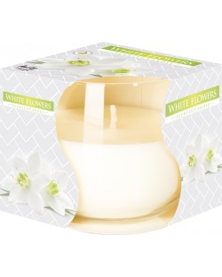 Ароматна свещ в чаша Bispol Aura - White Flowers