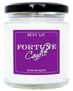 Ароматна свещ с късметче Next Lit Fortune Candle - Bush Bouquet, на английски