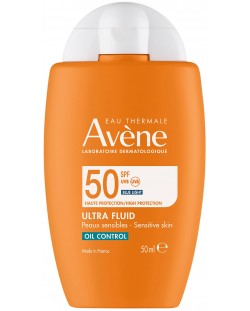 Avène Sun Слънцезащитен флуид за мазна кожа, SPF50, 50 ml