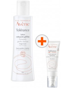 Avène Tolerance Комплект - Почистващ лосион и Възстановяващ крем Control, 200 + 40 ml