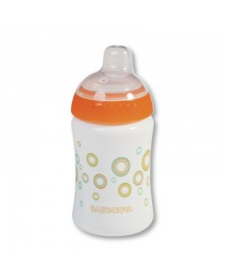 Тенировъчна чашка със стоп клапа Baby Nova - 285 ml, оранжева