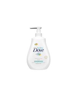 Измиващ лосион Baby Dove - За коса и нормална до суха кожа, 400 ml