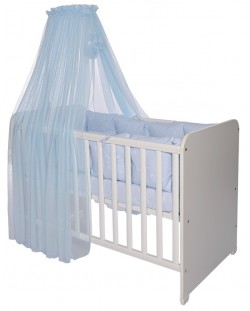 Балдахин за бебешко легло Lorelli - Color Pom Pom, 280 x 160 cm, син