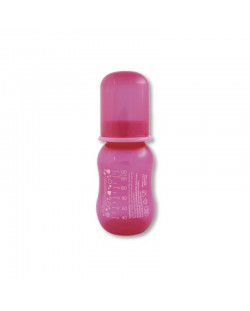 Пластмасово шише Baby Nova - 130 ml, розово