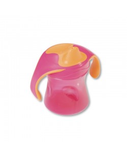 Тенировъчна чашка с капаче Baby Nova - 220 ml, розова