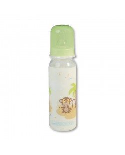 Стандартно пластмасово шише Baby Nova - 250 ml, маймунка