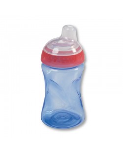 Тенировъчна чашка със стоп клапа Baby Nova - 300 ml, синя