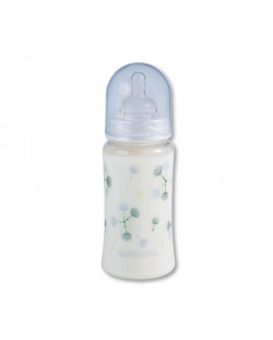 Пластмасово шише с широко гърло Baby Nova PA - 300 ml, синьо
