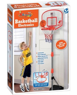 Баскетболен кош с електронен брояч King Sport, 170 cm, с мини топка