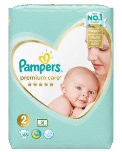 Бебешки пелени Pampers Premium Care - VP, Размер 2, 4-8 kg, 68 броя