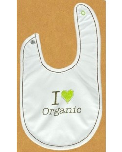 Бебешки лигавник с копче For Babies - I love organic